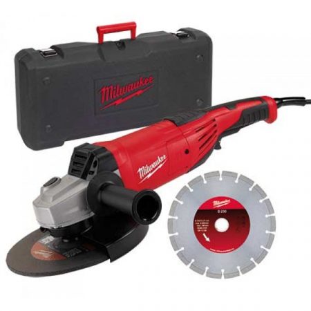 MILWAUKEE Kotni brusilnik in diamantna rezalka AG 22-230 E SET