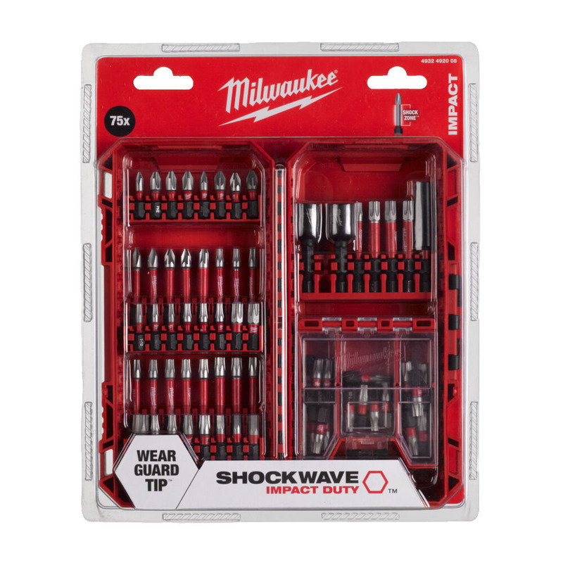 MILWAUKEE 75-delni set vijačnih nastavkov SHOCKWAVE IMPACT DUTY 4932492008