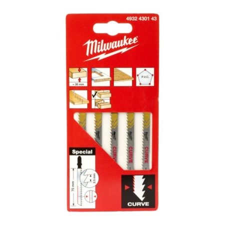 MILWAUKEE Žagin list za vbodno žago 75x2,5CURVE-5kos., 4932430143