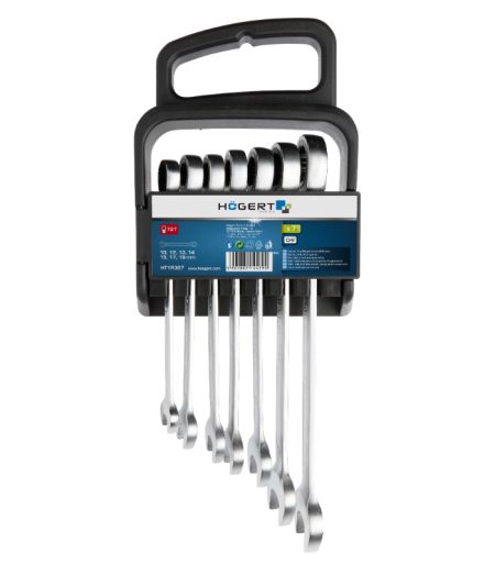 HOEGERT Set ključev z ragljo 10-19, 7-delni HT1R397