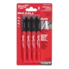 Milwaukee INKZALL Fine Tip Markers Set 4 črnih pisal