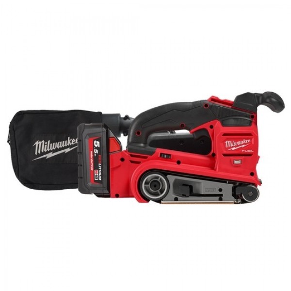 MILWAUKEE 75 mm akumulatorski tračni brusilnik M18 FBTS75-552X