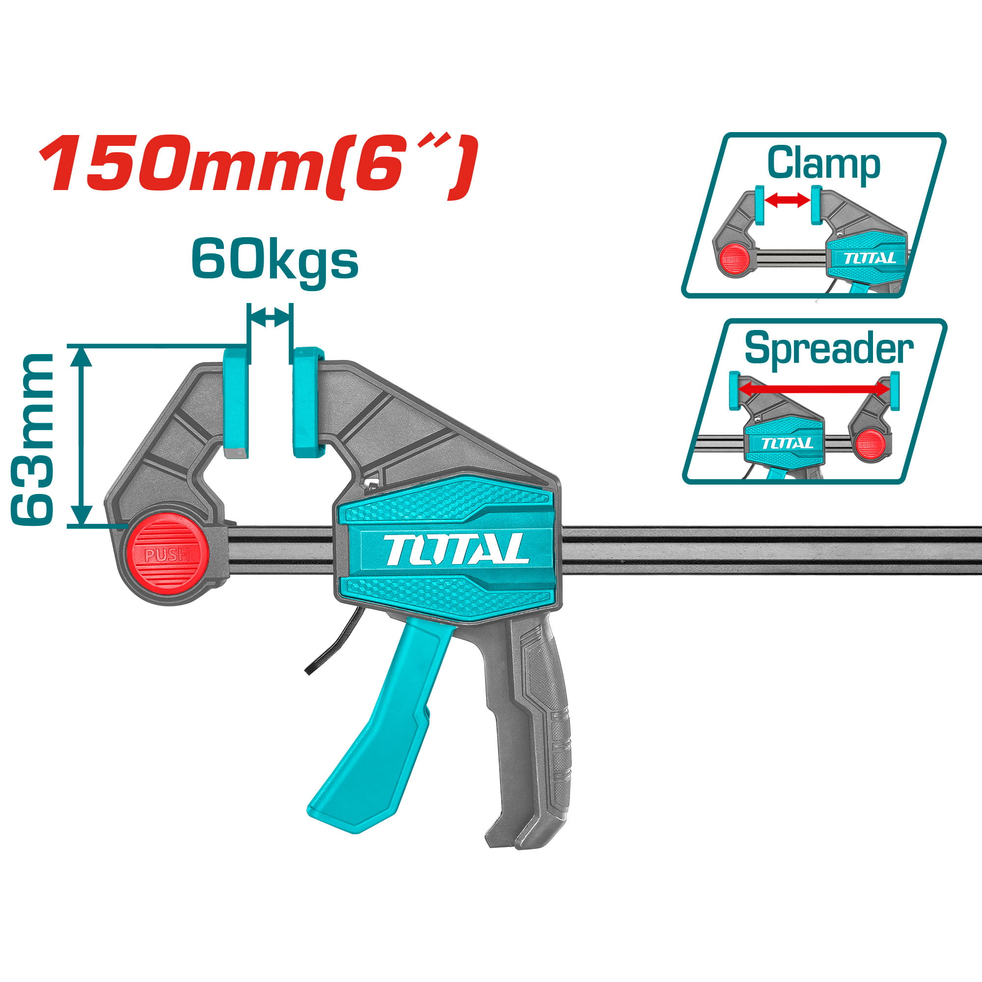 Hitra mizarska spona 150mm / 60kg / INDUSTRIAL (THT1340601)