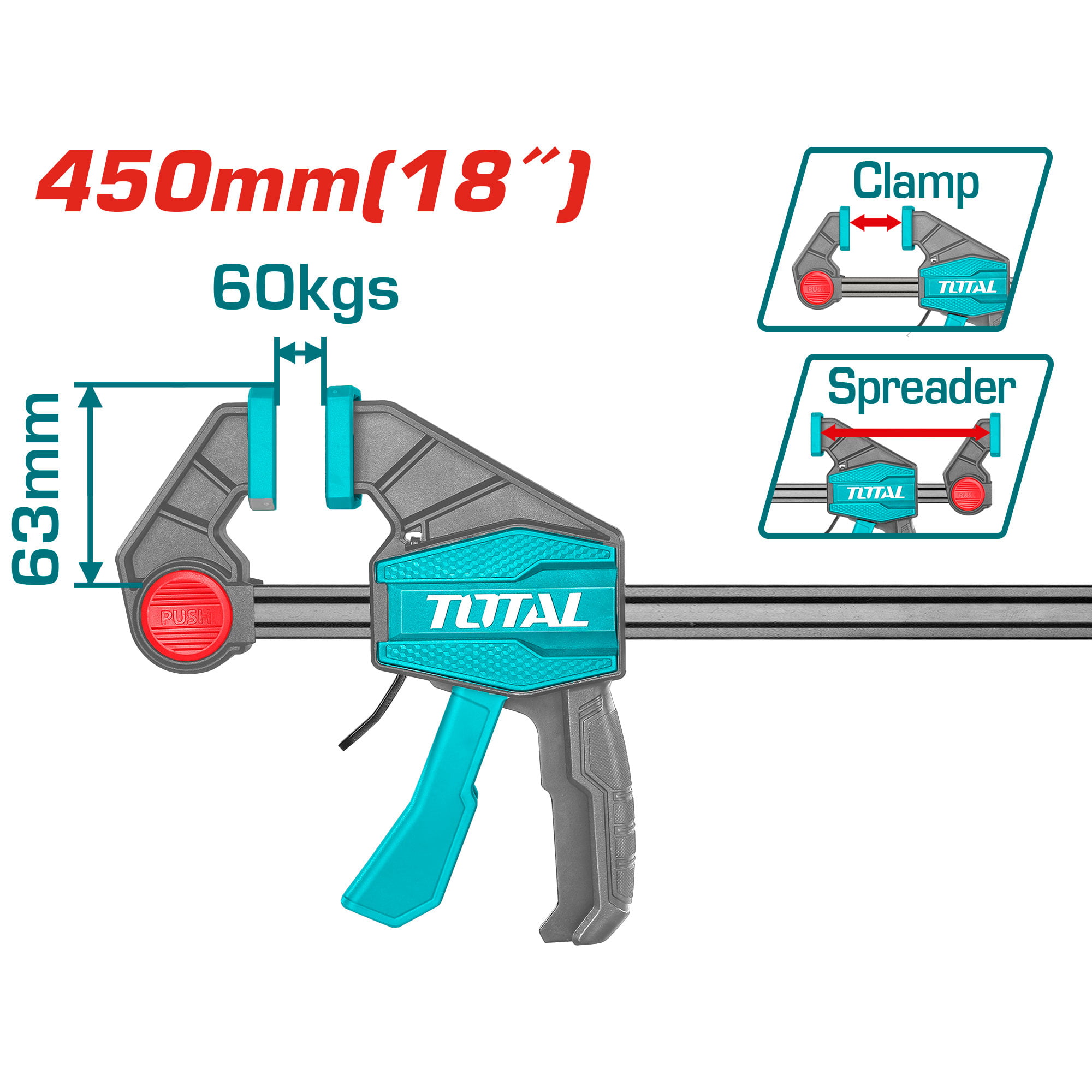 Hitra mizarska spona 450mm / 60kg / INDUSTRIAL (THT1340603)