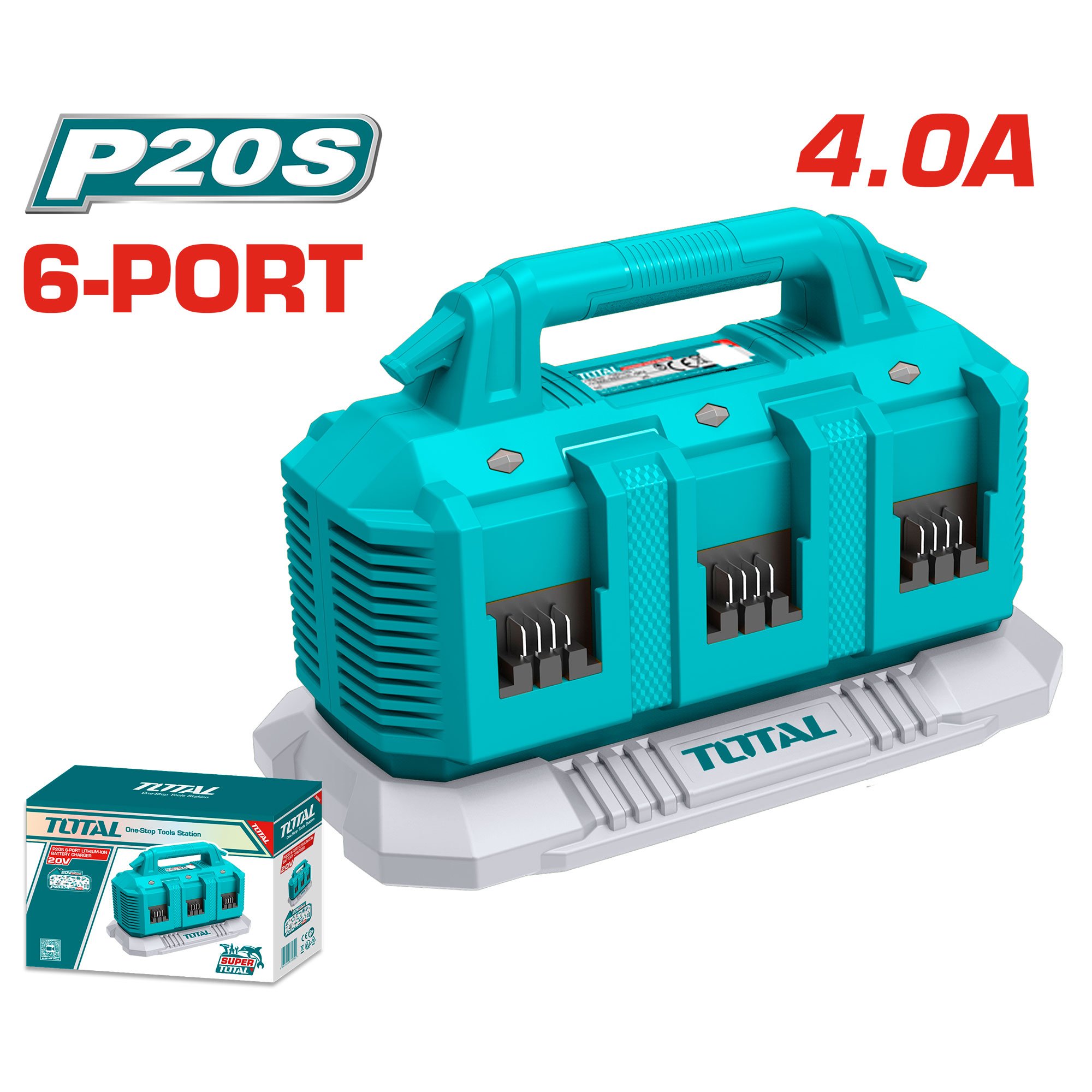 Akumulatorski polnilnik baterij P20S 6-polnilnik, 4A /20V/ INDUSTRIAL (TFCLI2064)