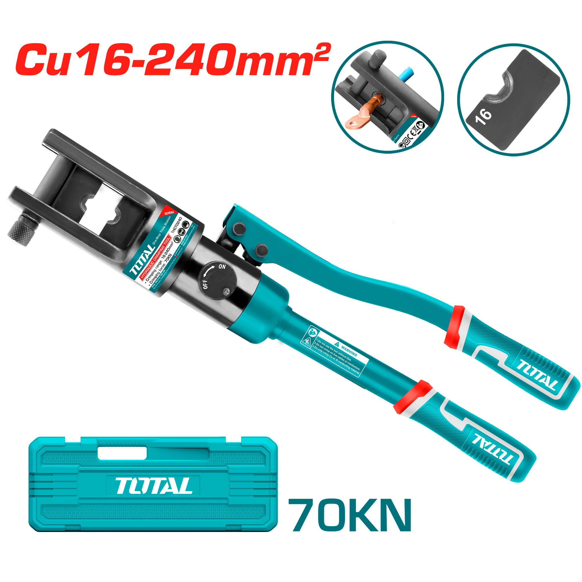 Hidravlične krimp klešče za stiskanje Cu16-240mm /70KN (THCT0240)