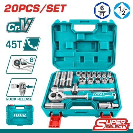 20-delni set ključev 1/2 BIG, 3,1kg/ INDUSTRIAL (THT121201)