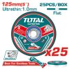 25 kosov/komplet ultra tanke plošče za rezanje kovine 125x1x22,2 mm (TAC21012525)