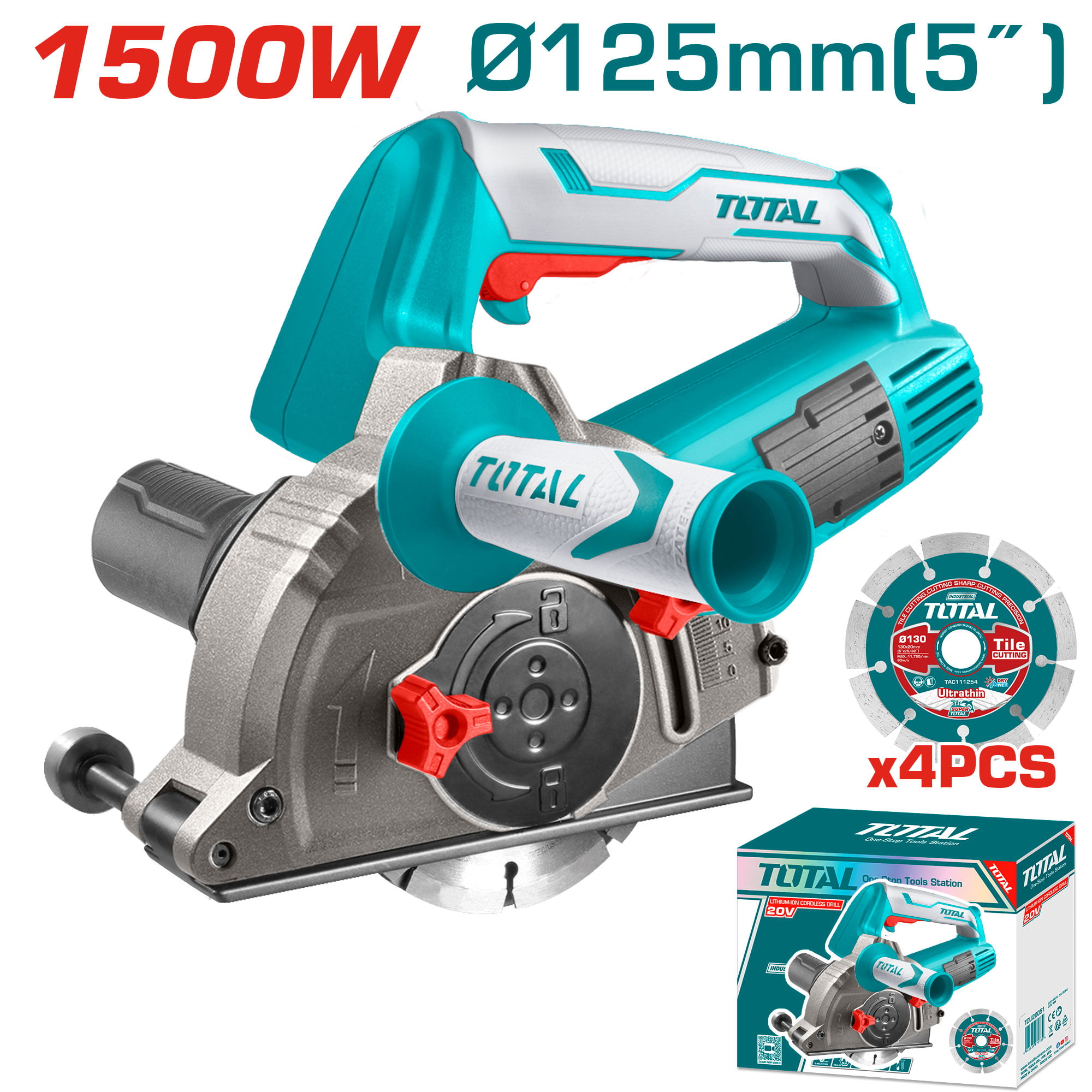 Zidni rezalnik utorov 1500W / 10500rpm / 125mm / INDUSTRIAL (TWLC1256)