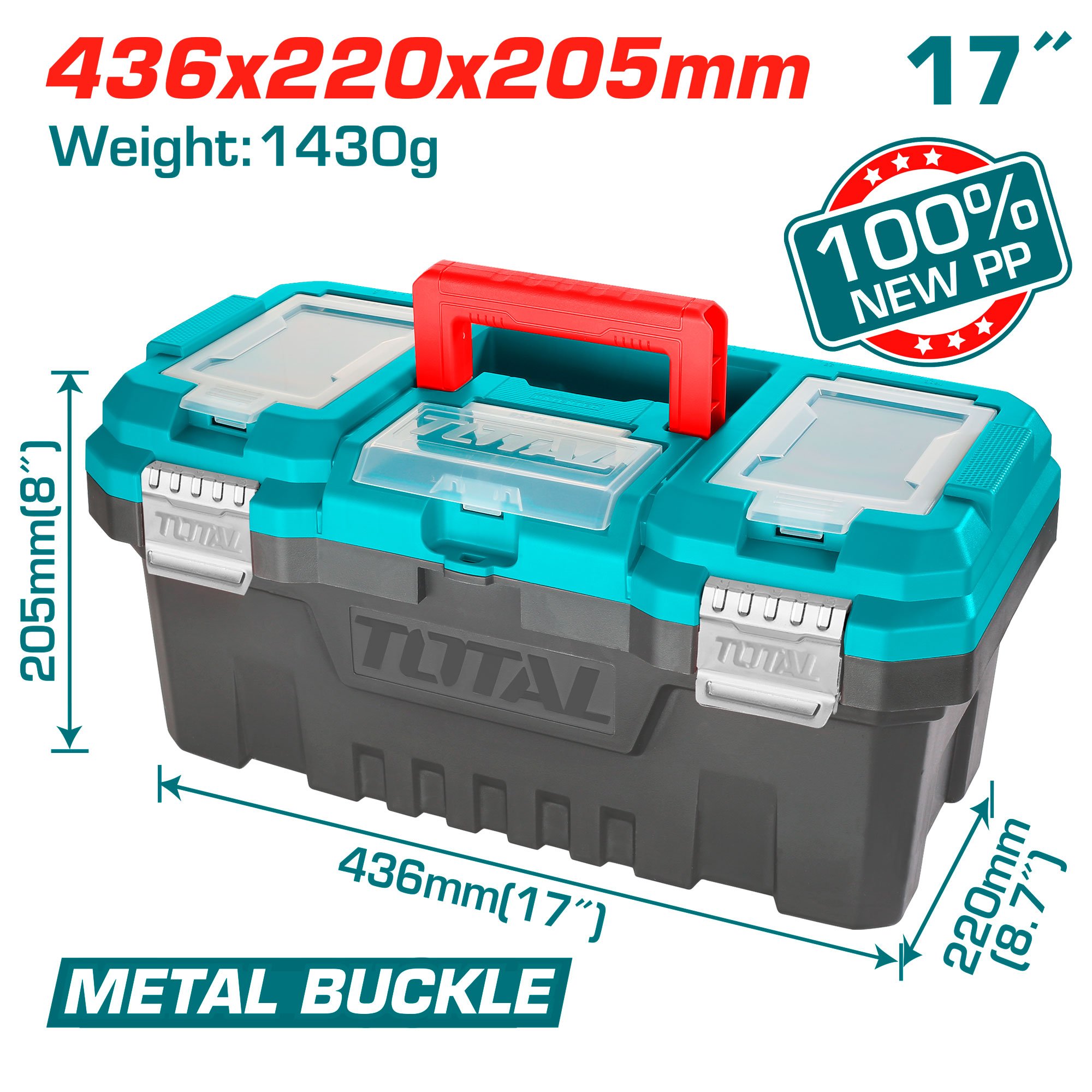 17 Plastična škatla za orodje, 1430 g (TPBX0172)