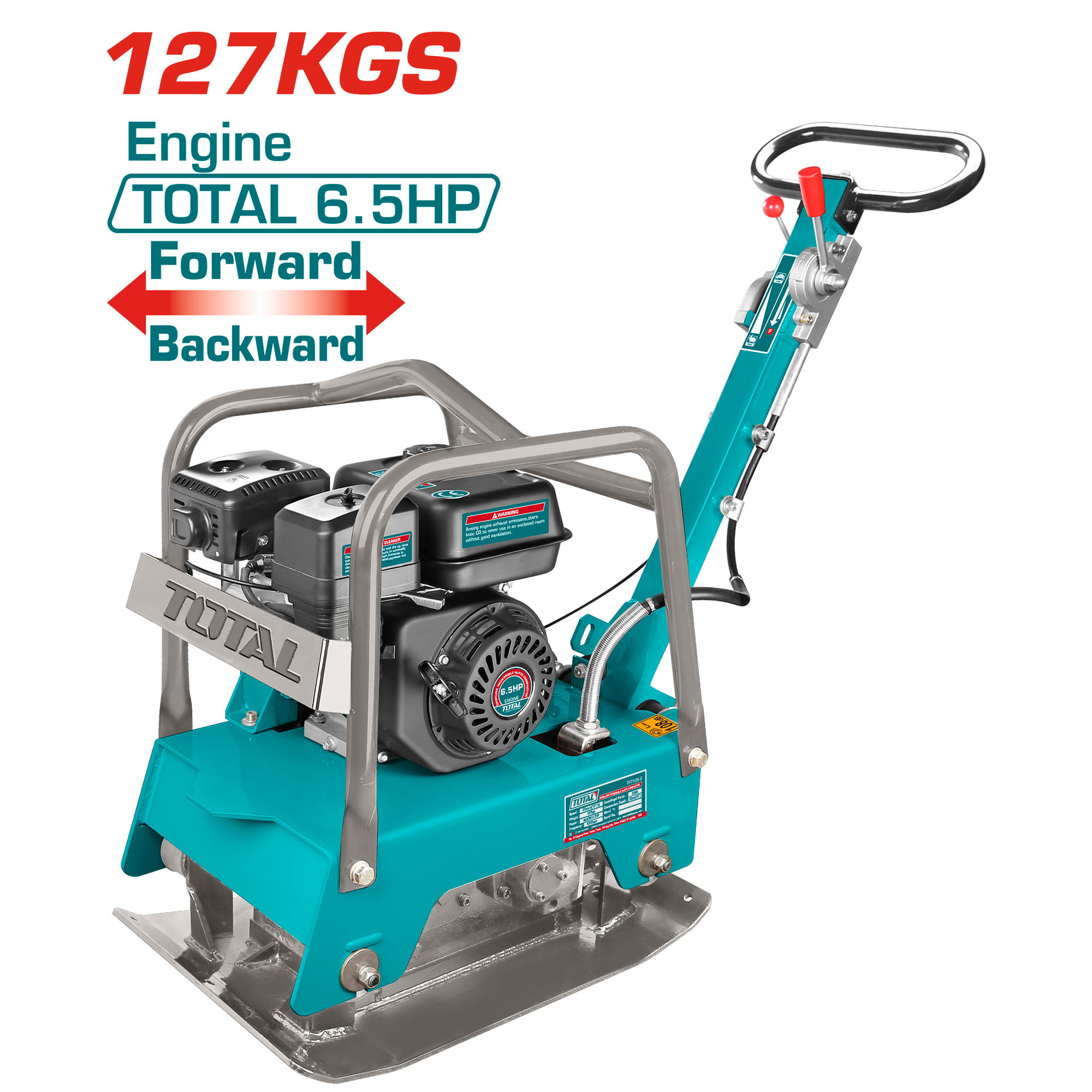 Bencinska reverzibilna vibro plošča 127 kg, 4,8 kW/4300 VPM (TP7125-2E)